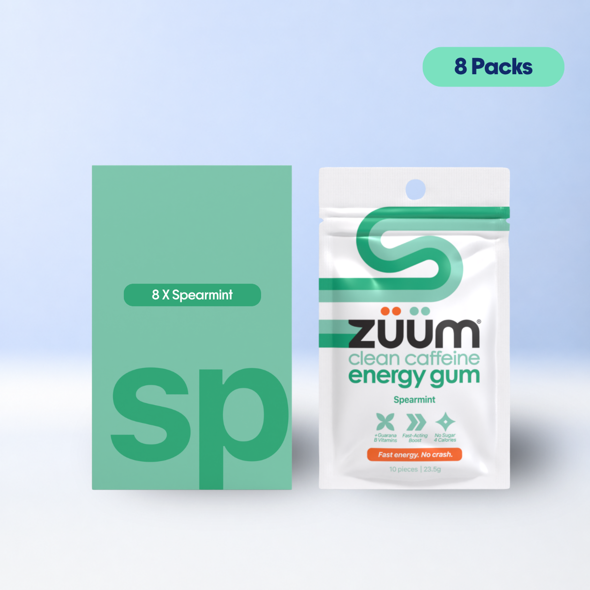 Clean Caffeine Energy Gum - Spearmint