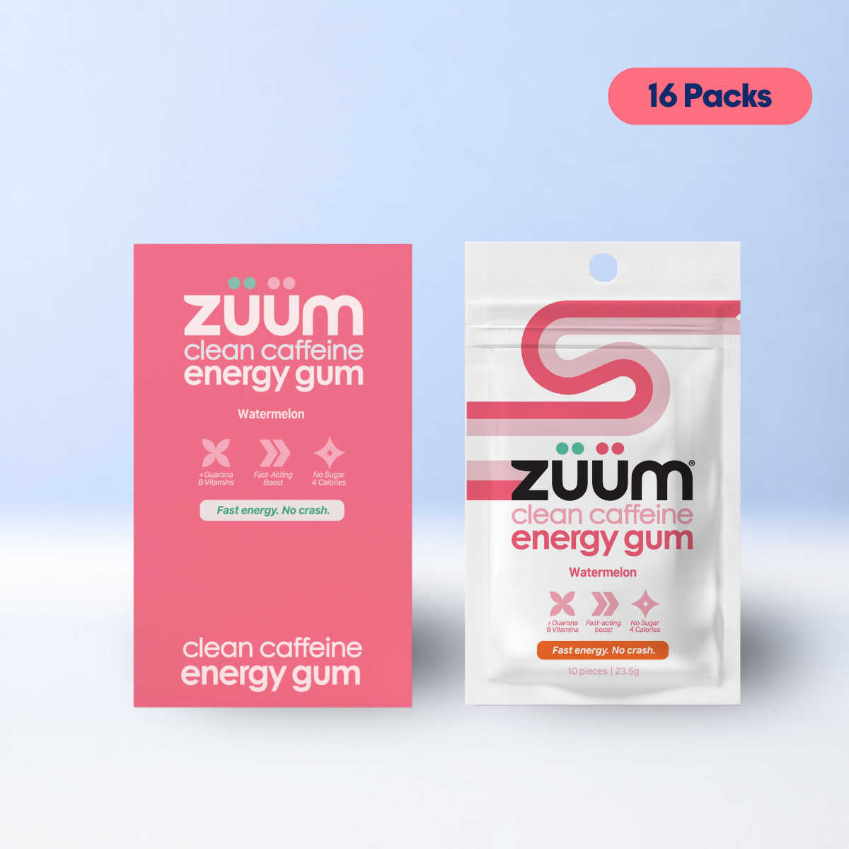 Clean Caffeine Energy Gum - Watermelon