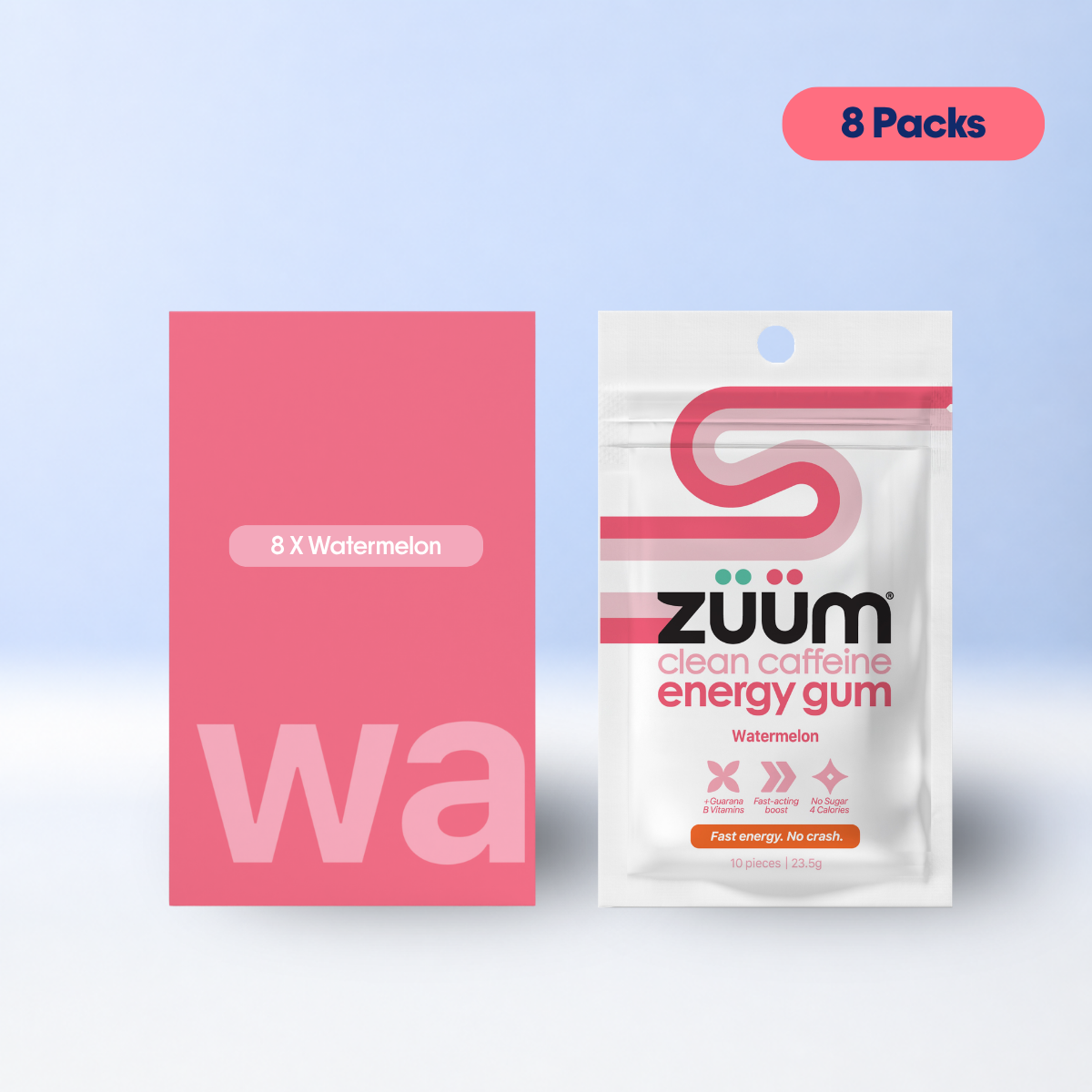 Clean Caffeine Energy Gum - Watermelon