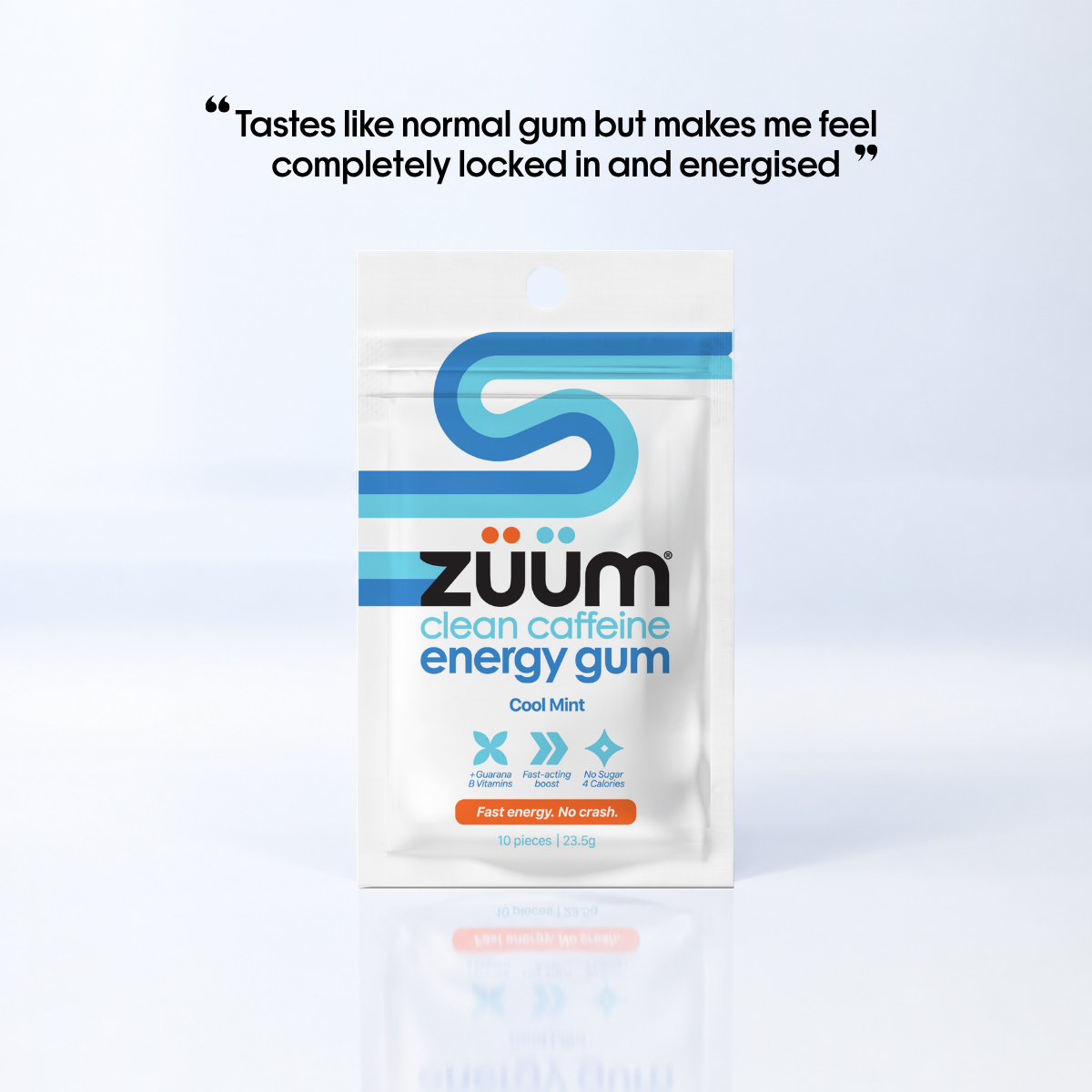 Clean Caffeine Energy Gum - Cool Mint