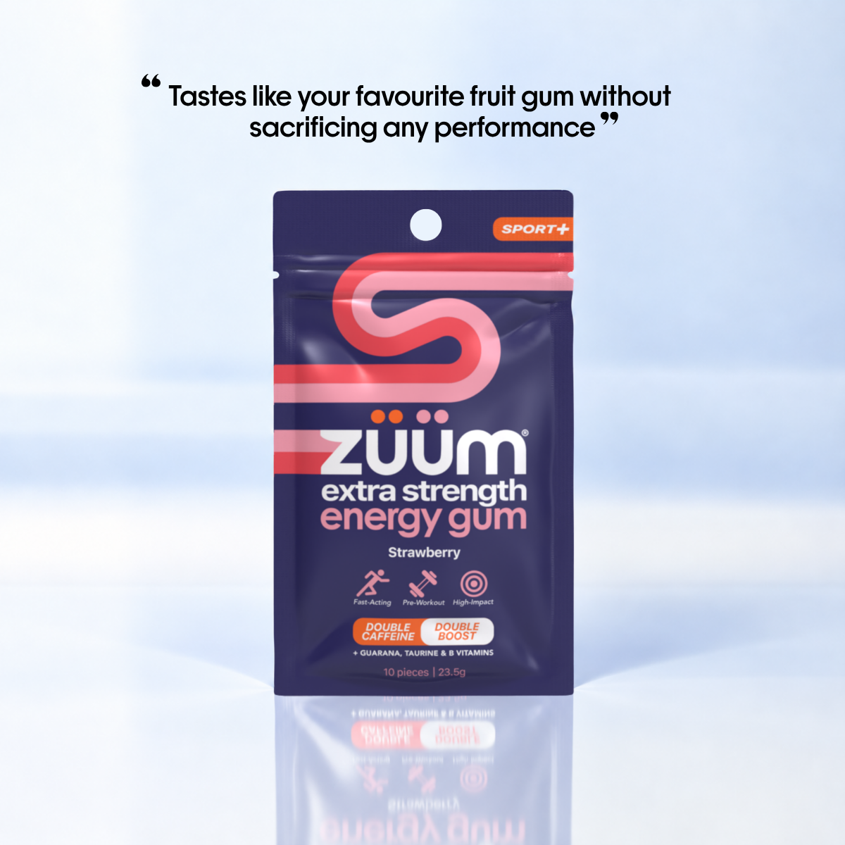 Extra Strength Energy Gum - Strawberry
