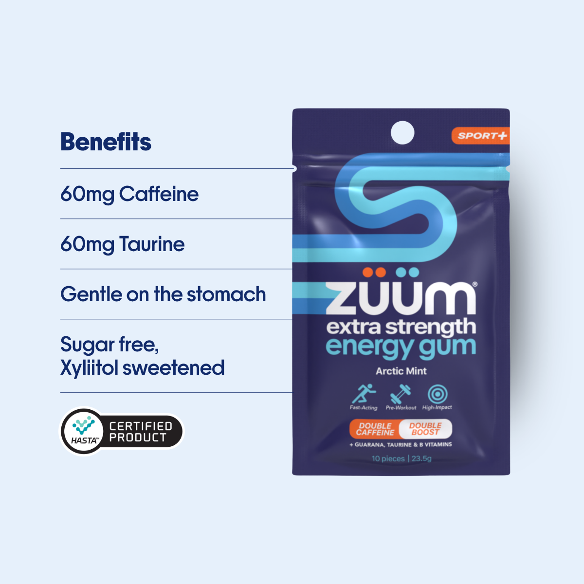 Extra Strength Energy Gum - Arctic Mint