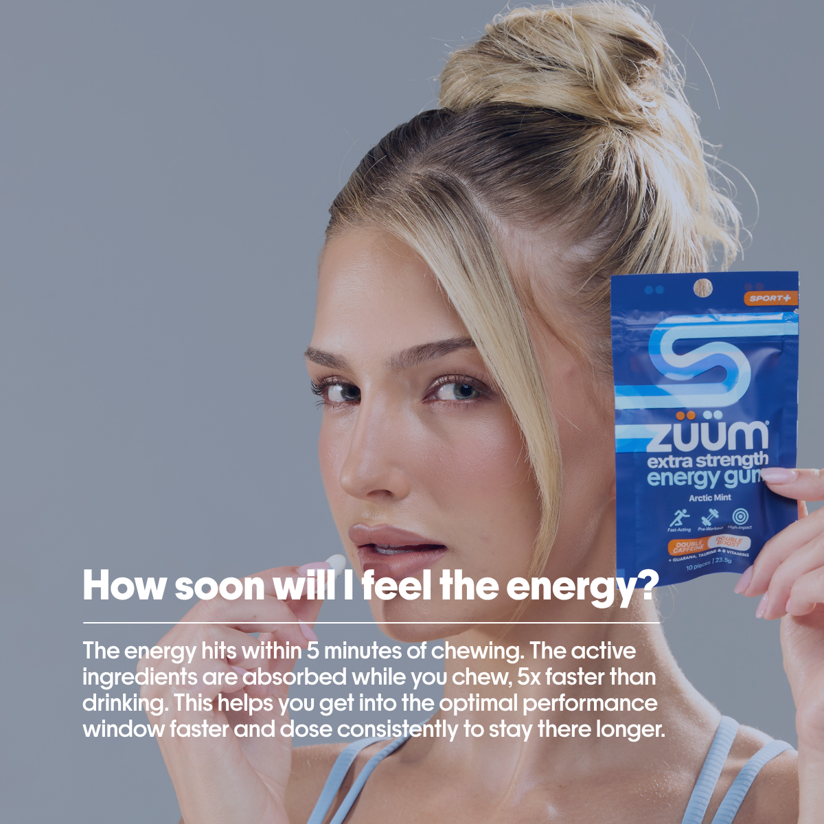 Extra Strength Energy Gum - Arctic Mint