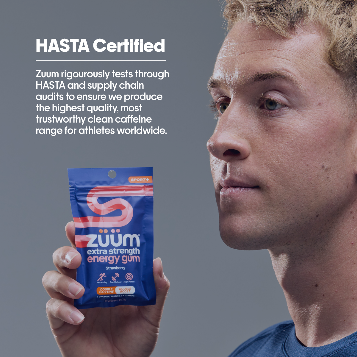 Extra Strength Energy Gum - Strawberry